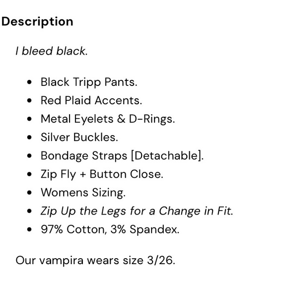 Tripp NYC Punk Rock Riveter Pants - Picture 11 of 11